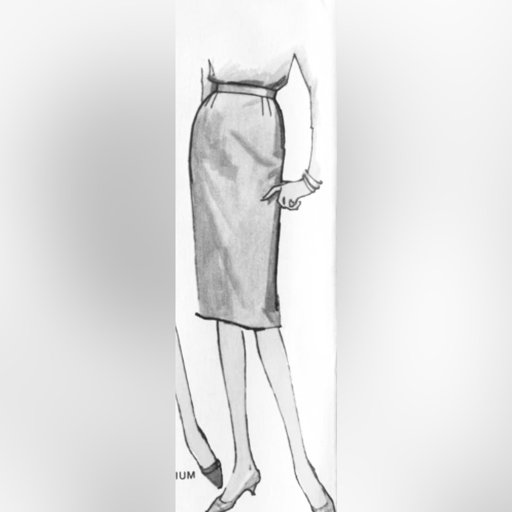 Vintage 1950s Hadley Cream 100% Camel Hair Pencil Wiggle Mad Men Skirt - 6